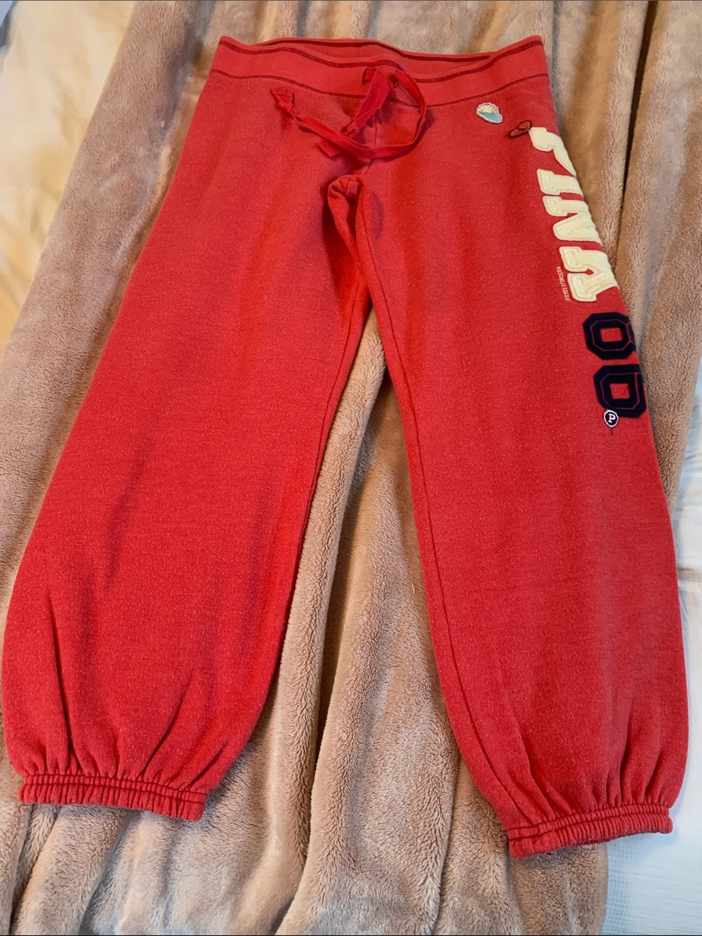 Vintage Y2K VS PINK Red "86" "Go Go Go" Heart Jogger Sweatpants
